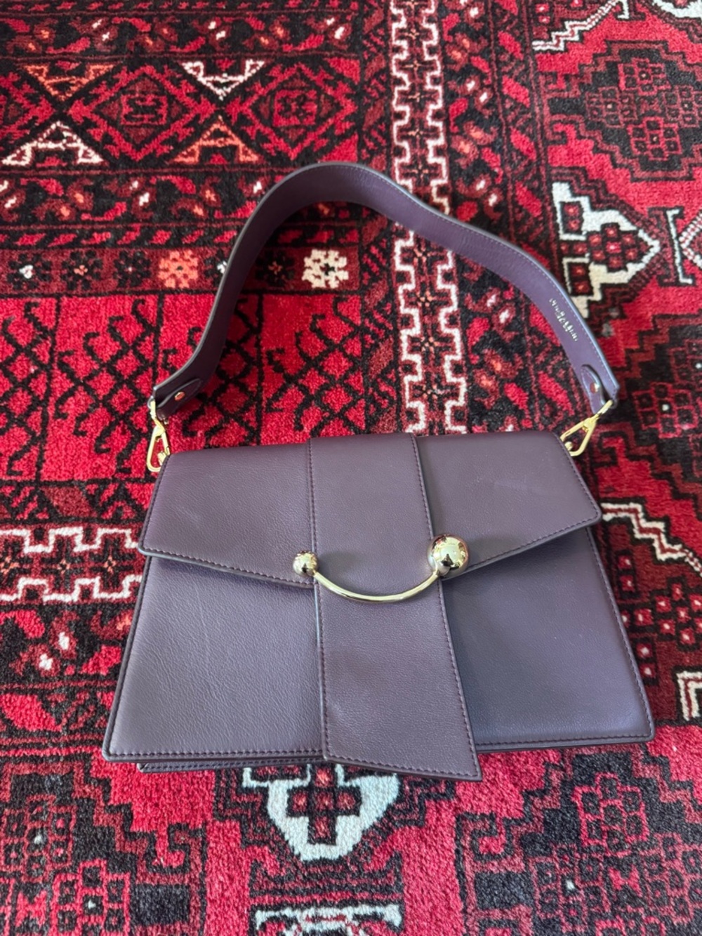 Strathberry Crescent Leather Shoulder Bag - Picture 6 of 10